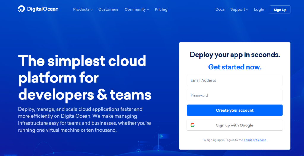 Digitalocean Cloud hosting