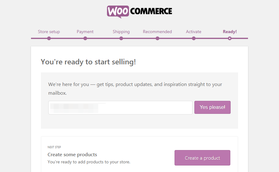 woocommerce setup