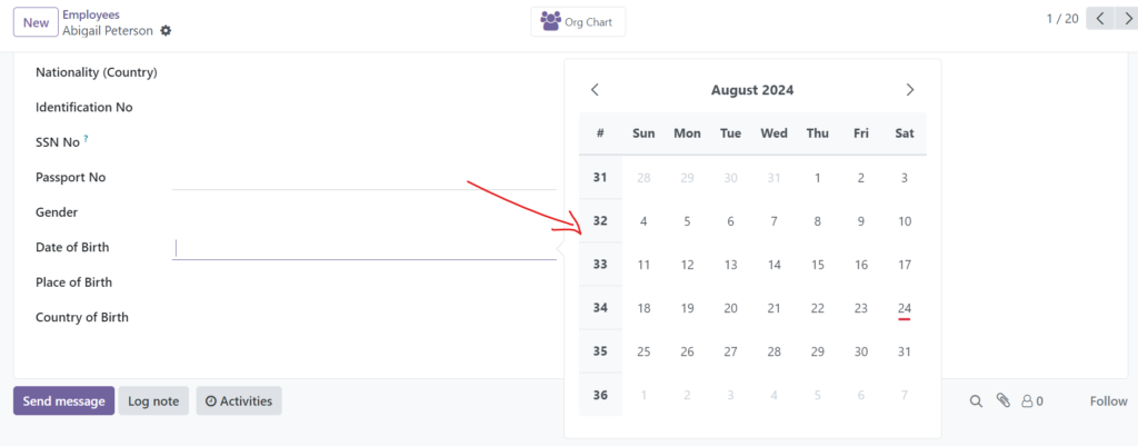 odoo date widget